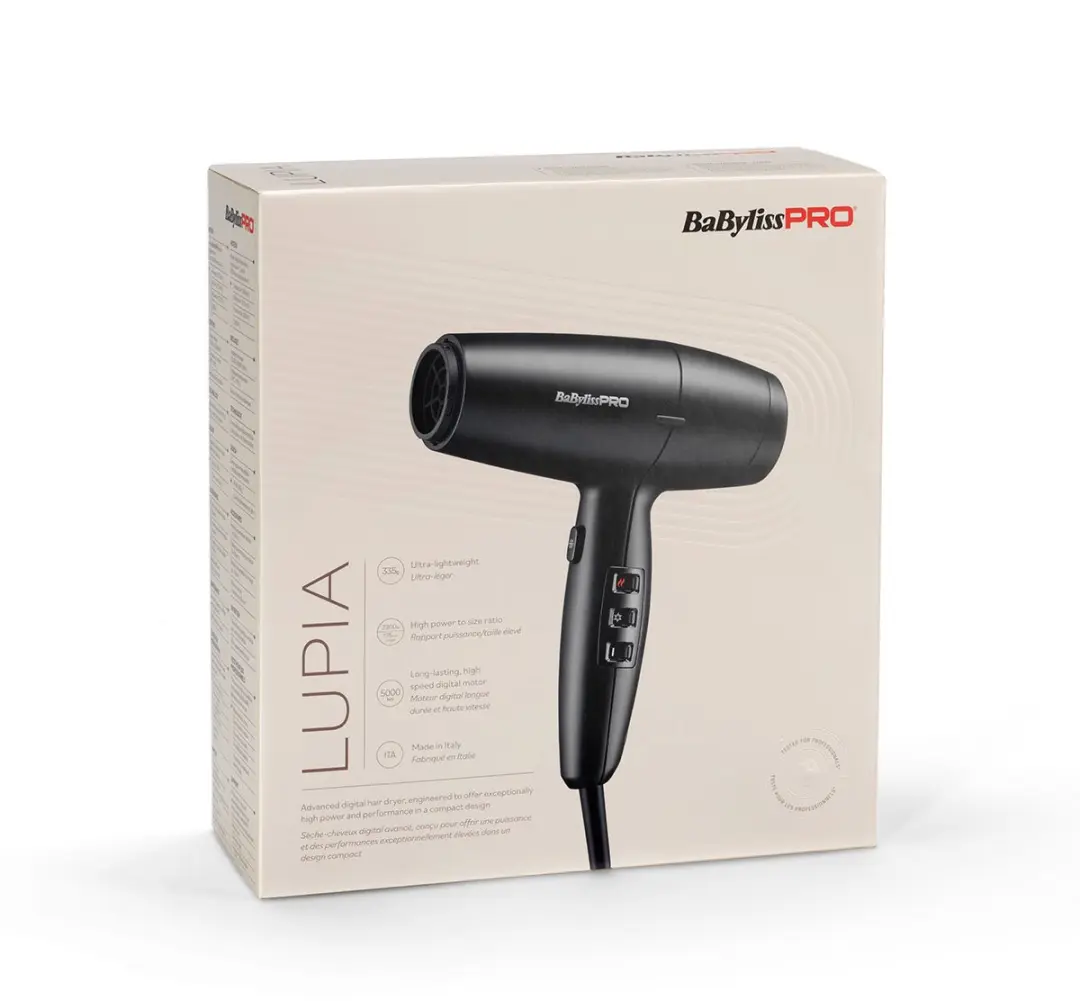 BaBylissPRO Lupia BAB6000E Haardroger - 2 Snelheden - Zwart/Dark Grey