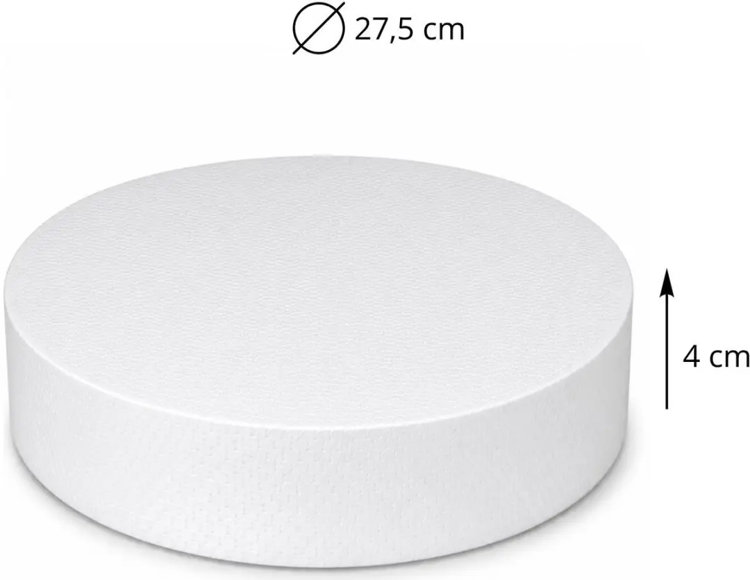 Bellatio Design Piepschuim Cirkel 3 Stuks - D27,5 x 4cm Wit