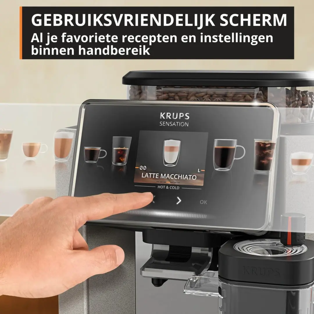 Krups Sensation Elite EA917E Volautomatische Espressomachine - Zilver