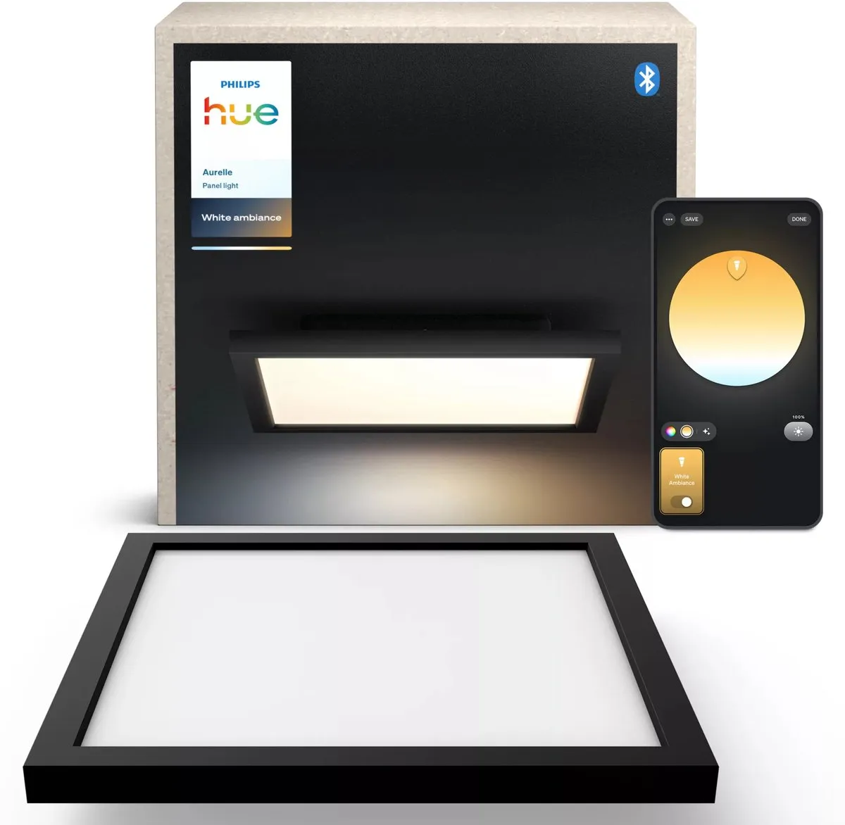 Philips Hue Aurelle Paneellamp - 19W - Zwart