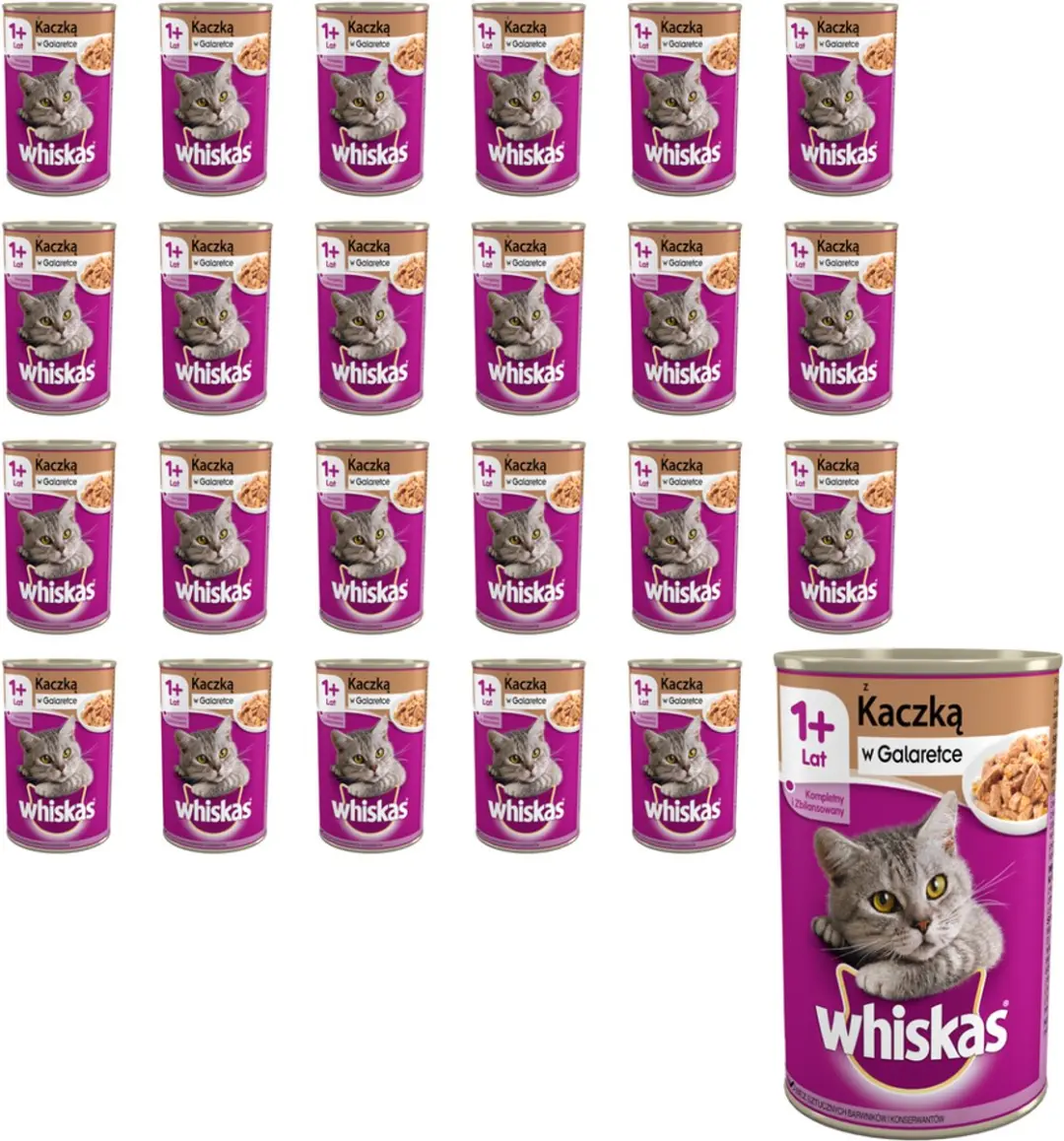 Whiskas Volwassen Eendenvoer in Gelei 400g - afbeelding 4 van 6