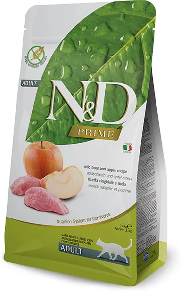 Farmina N&D Prime Kat Droogvoer Wild Zwijn & Appel - 1kg