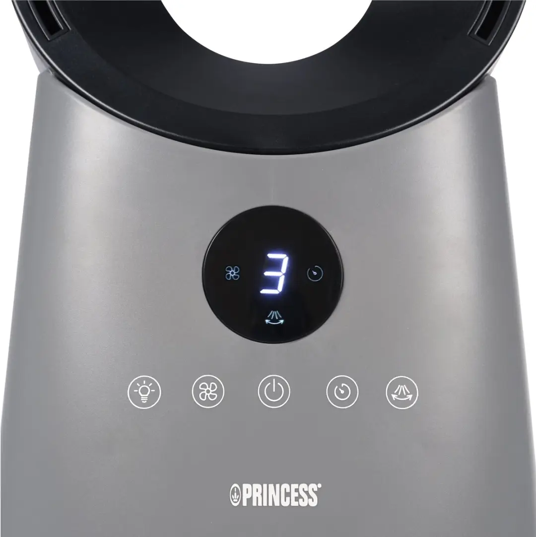 Princess 01.351582.01.001 Bladeless Ventilator 70W - Lichtgrijs - afbeelding 3 van 6