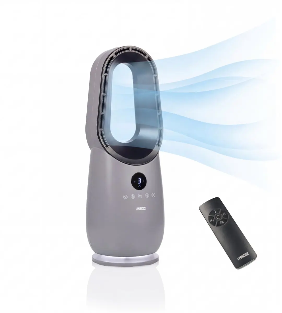 Princess 01.351582.01.001 Bladeless Ventilator 70W - Lichtgrijs