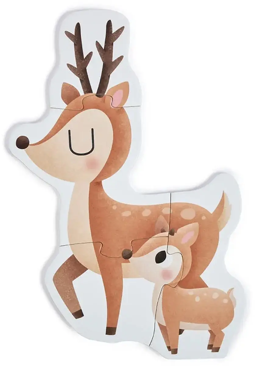 Eurekakids Bosdieren Puzzels 4-in-1 - 18 Stuks - Oranje
