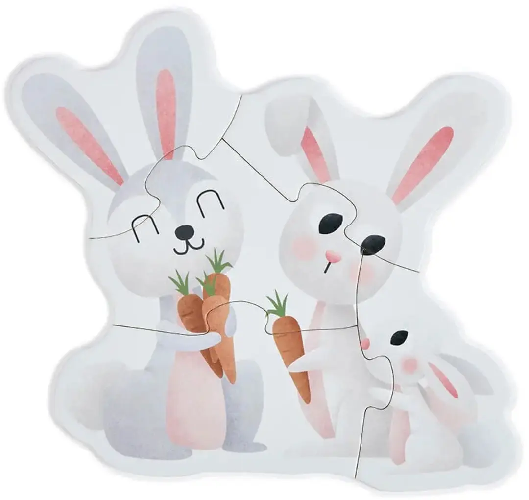 Eurekakids Bosdieren Puzzels 4-in-1 - 18 Stuks - Oranje