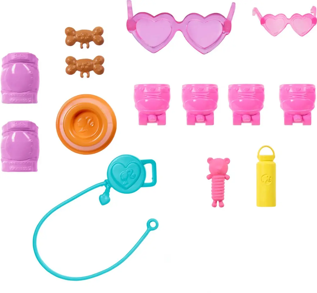 Barbie Pets Skaten en Rennen Pup - Blonde Pop met Puppy en Skates