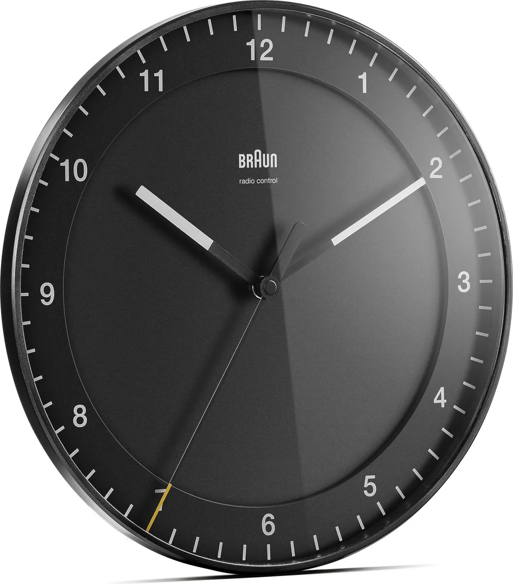 Braun BC17B-DCF Wandklok - Analoog Radiogestuurd Zwart