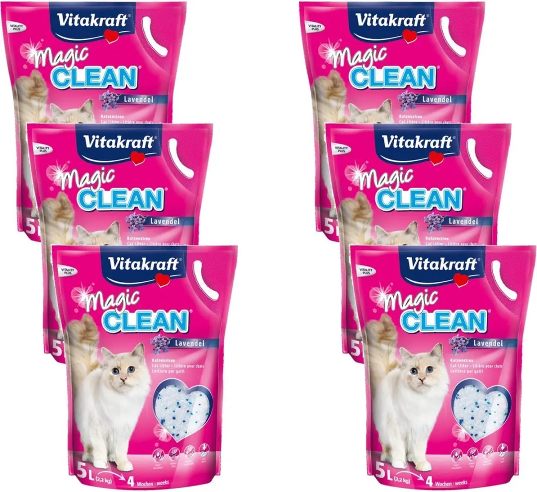Vitakraft Magic Clean Lavendel Kattenbakvulling 30L - 6x5L