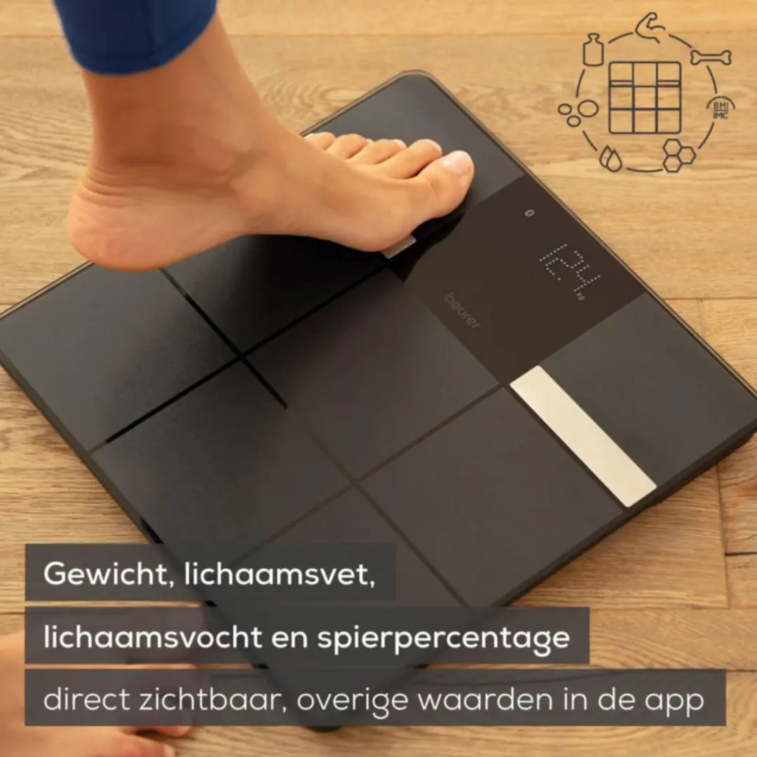 Beurer BF 450 Personenweegschaal - Digitaal 180kg - 8 Gebruikers - Zwart