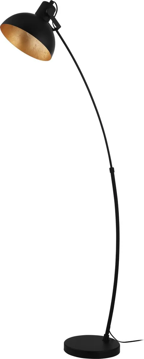 Eglo Jaafra Vloerlamp E27 158cm - Zwart/Goud