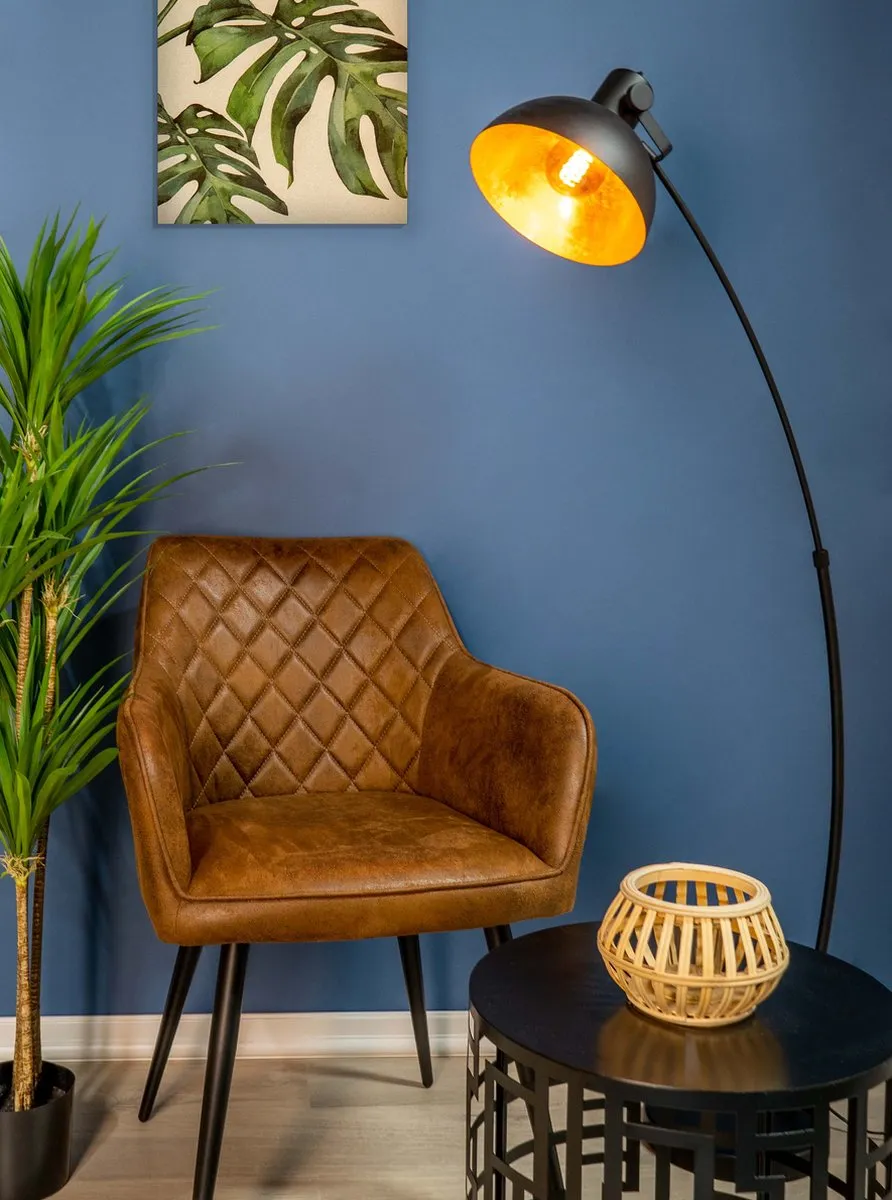 Eglo Jaafra Vloerlamp E27 158cm - Zwart/Goud