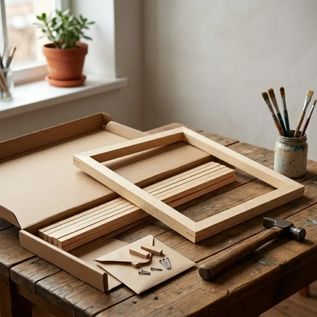 NuveX Houten Spielatten Set 25x25cm - Lichtbruin