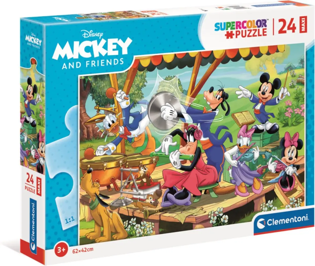 Clementoni Mickey en Vrienden Maxi Puzzel 24 Stuks - Multicolor