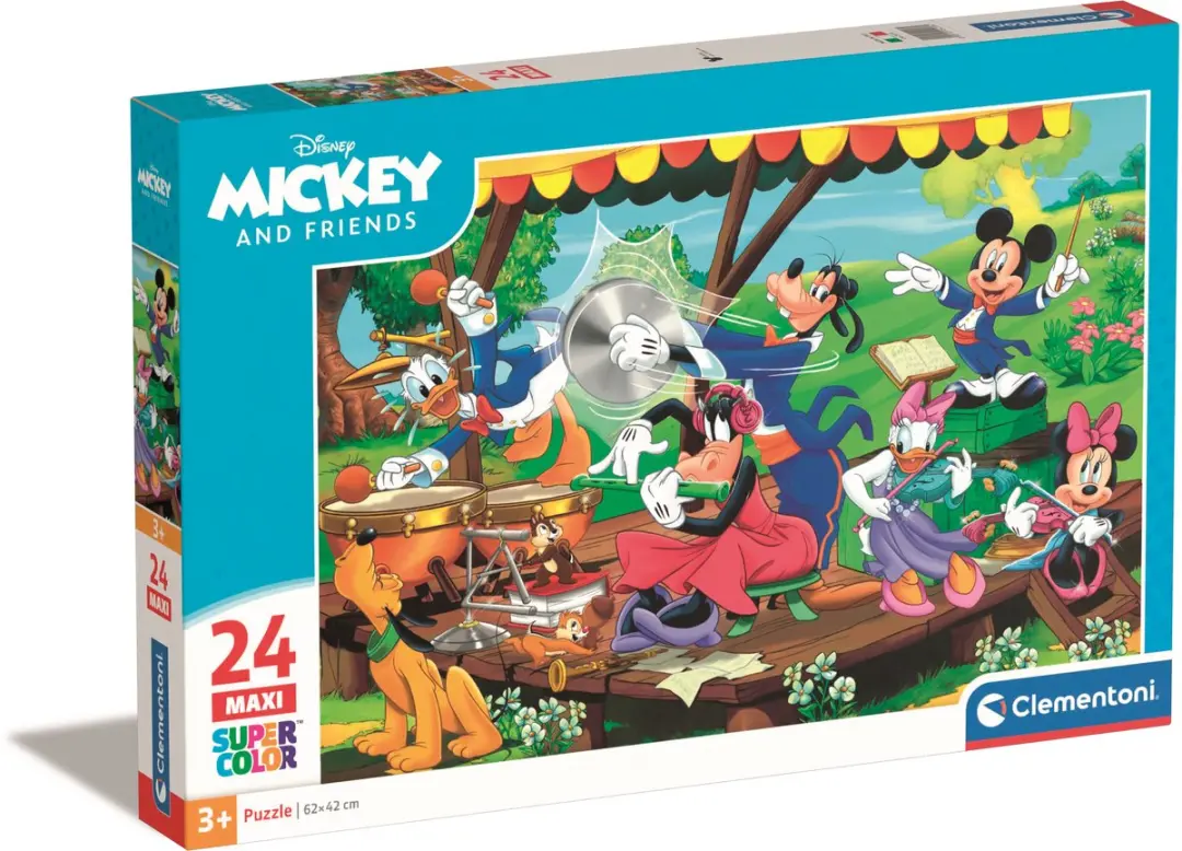 Clementoni Mickey en Vrienden Maxi Puzzel 24 Stuks - Multicolor
