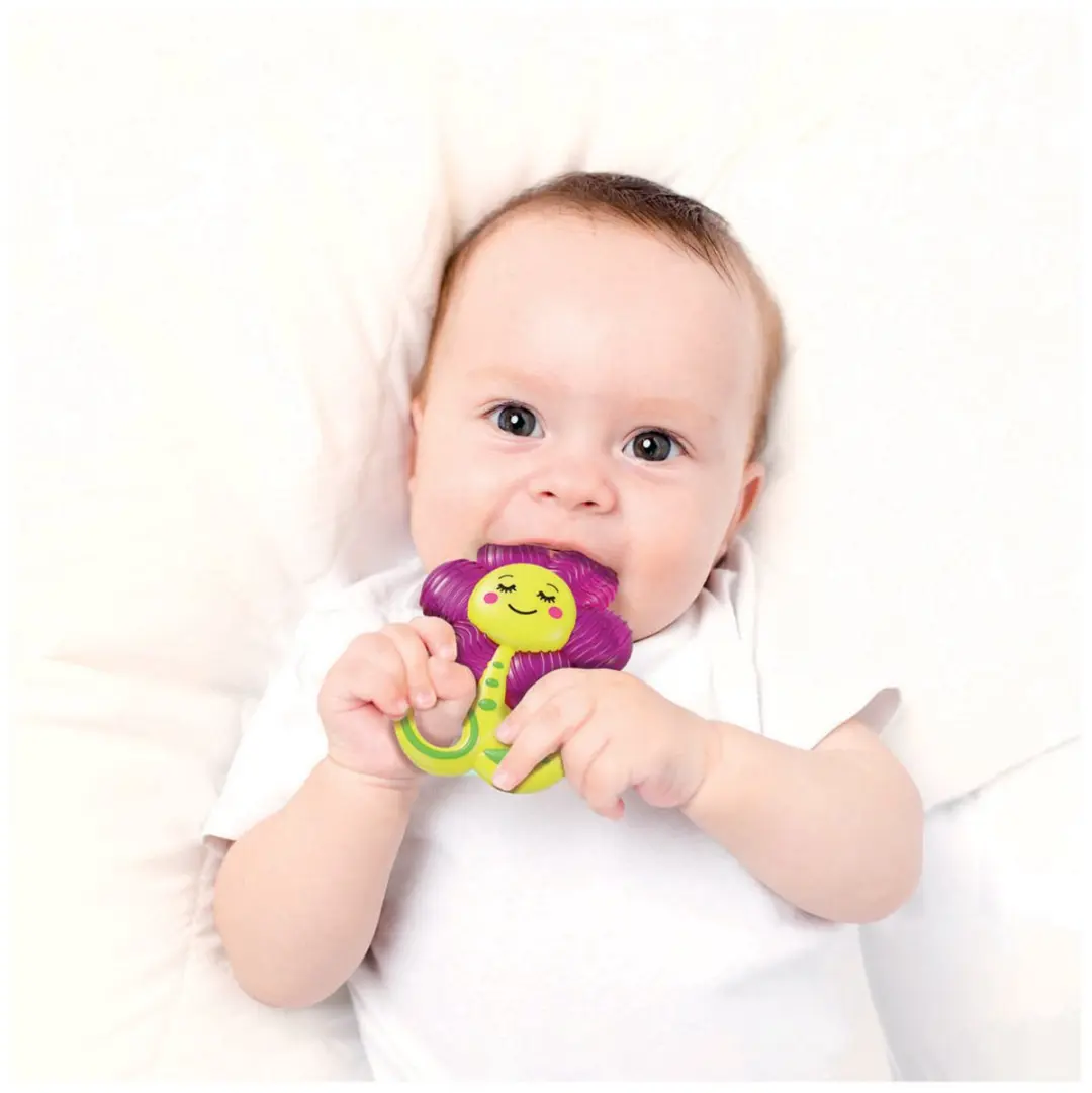 Clementoni Baby Koelbijtring Bloem Sensorisch - Meerkleurig - afbeelding 4 van 6