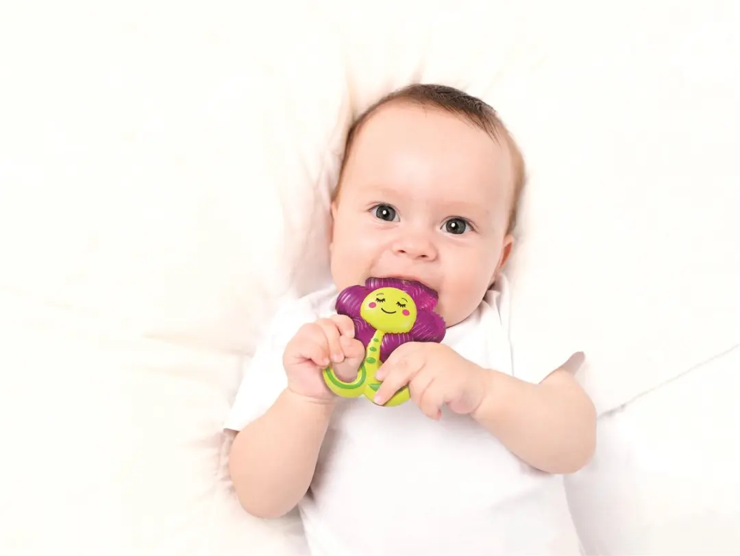 Clementoni Baby Koelbijtring Bloem Sensorisch - Meerkleurig - afbeelding 2 van 6