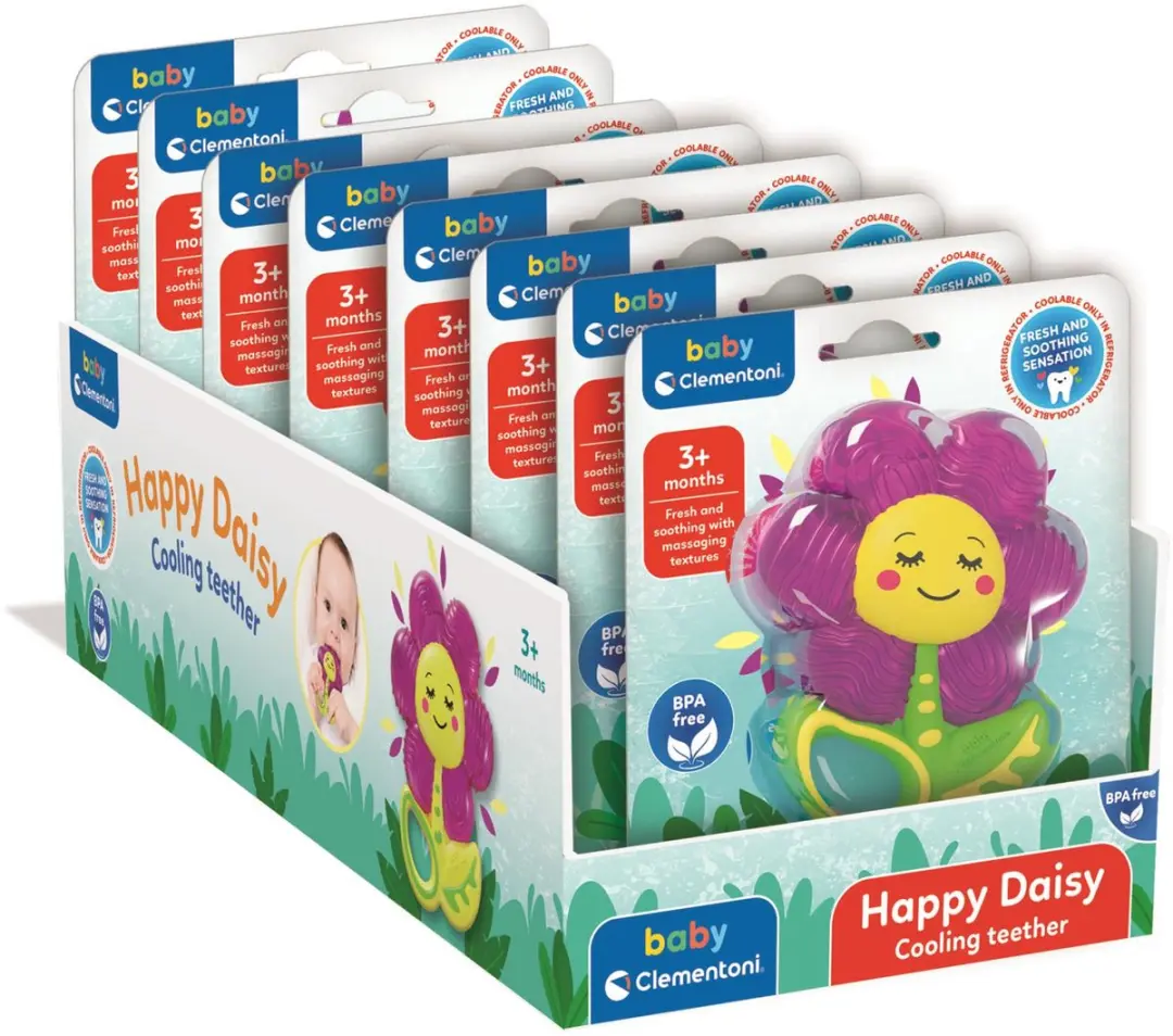 Clementoni Baby Koelbijtring Bloem Sensorisch - Meerkleurig - afbeelding 3 van 6