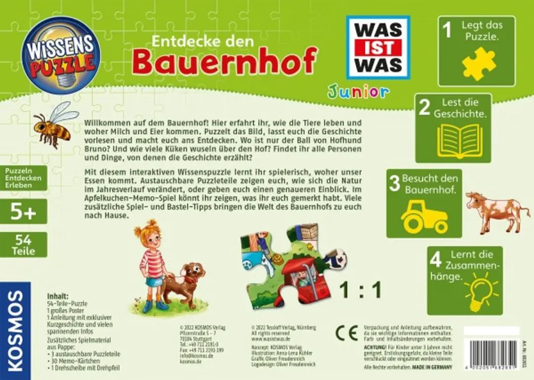 Kosmos Legpuzzel Boerderij 54 Stuks - Meerkleurig