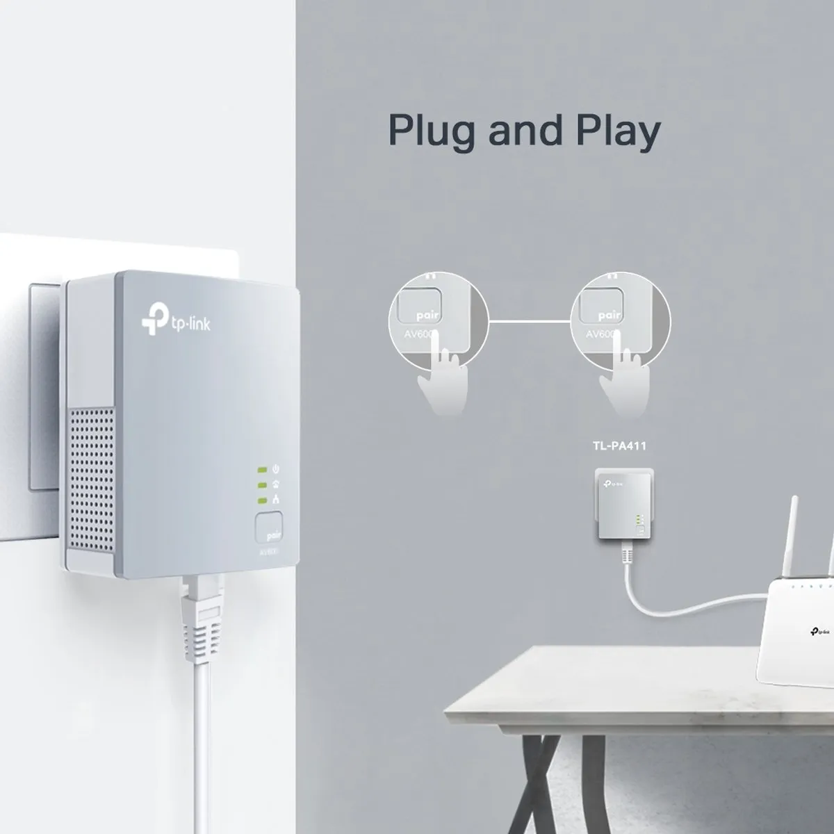 TP-Link TL-PA411KIT Powerline Adapter - 2 Stuks Wit