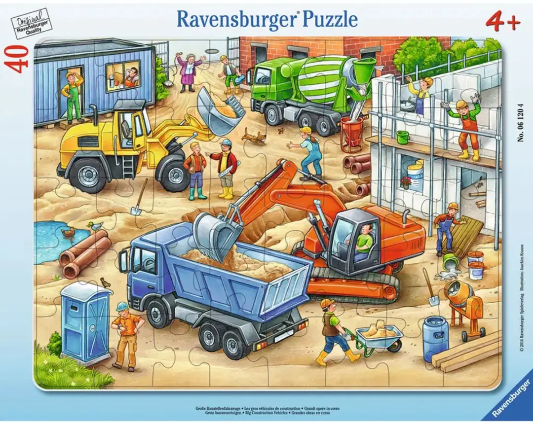 Ravensburger Grote Bouwvoertuigen Puzzel 1000 Stuks - Multicolor
