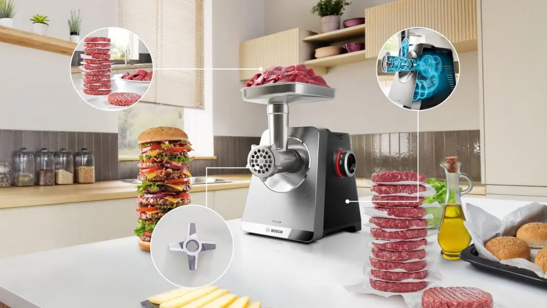 Bosch Serie 8 MFWS820M Vleesmolen - 2500W - Roestvrij staal - afbeelding 6 van 6
