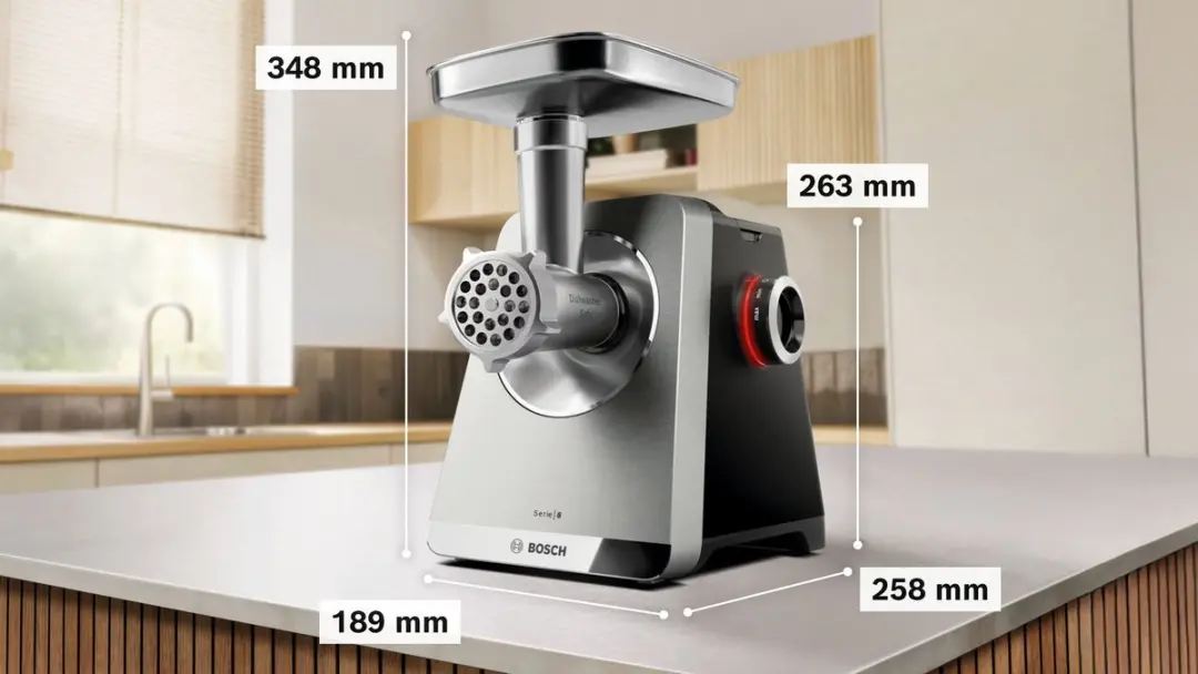 Bosch Serie 8 MFWS820M Vleesmolen - 2500W - Roestvrij staal