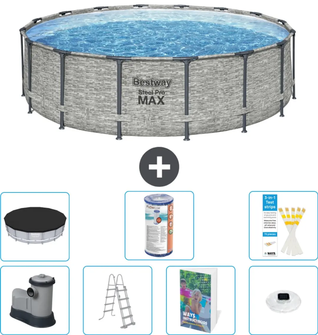 Bestway Steel Pro MAX Zwembad 488x122cm