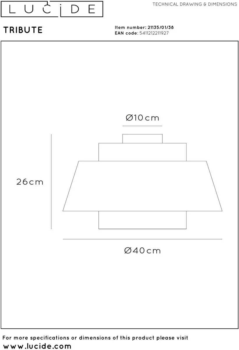 Lucide Tribute Plafonnière Ø40cm - Beige