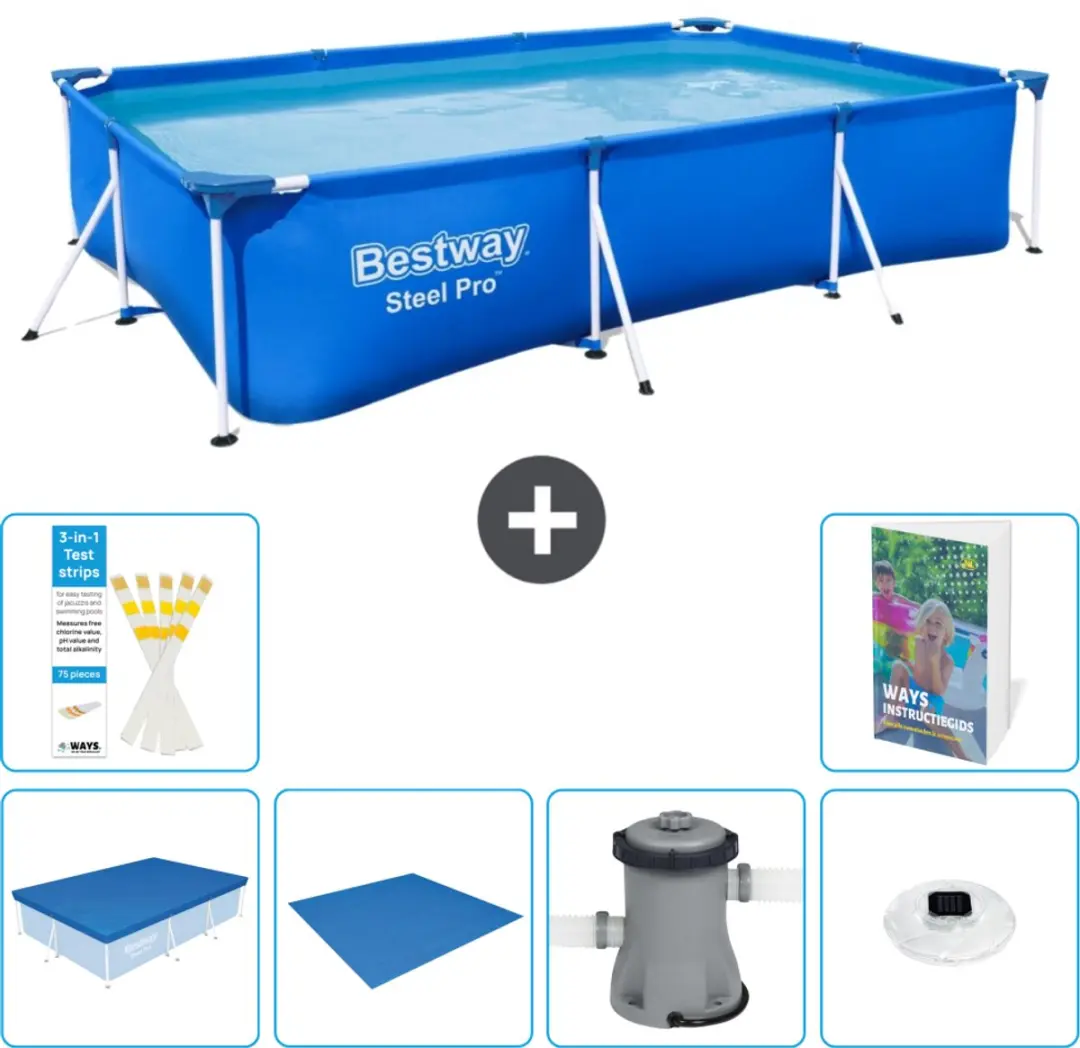 Bestway Steel Pro Zwembad 300x201cm Blauw