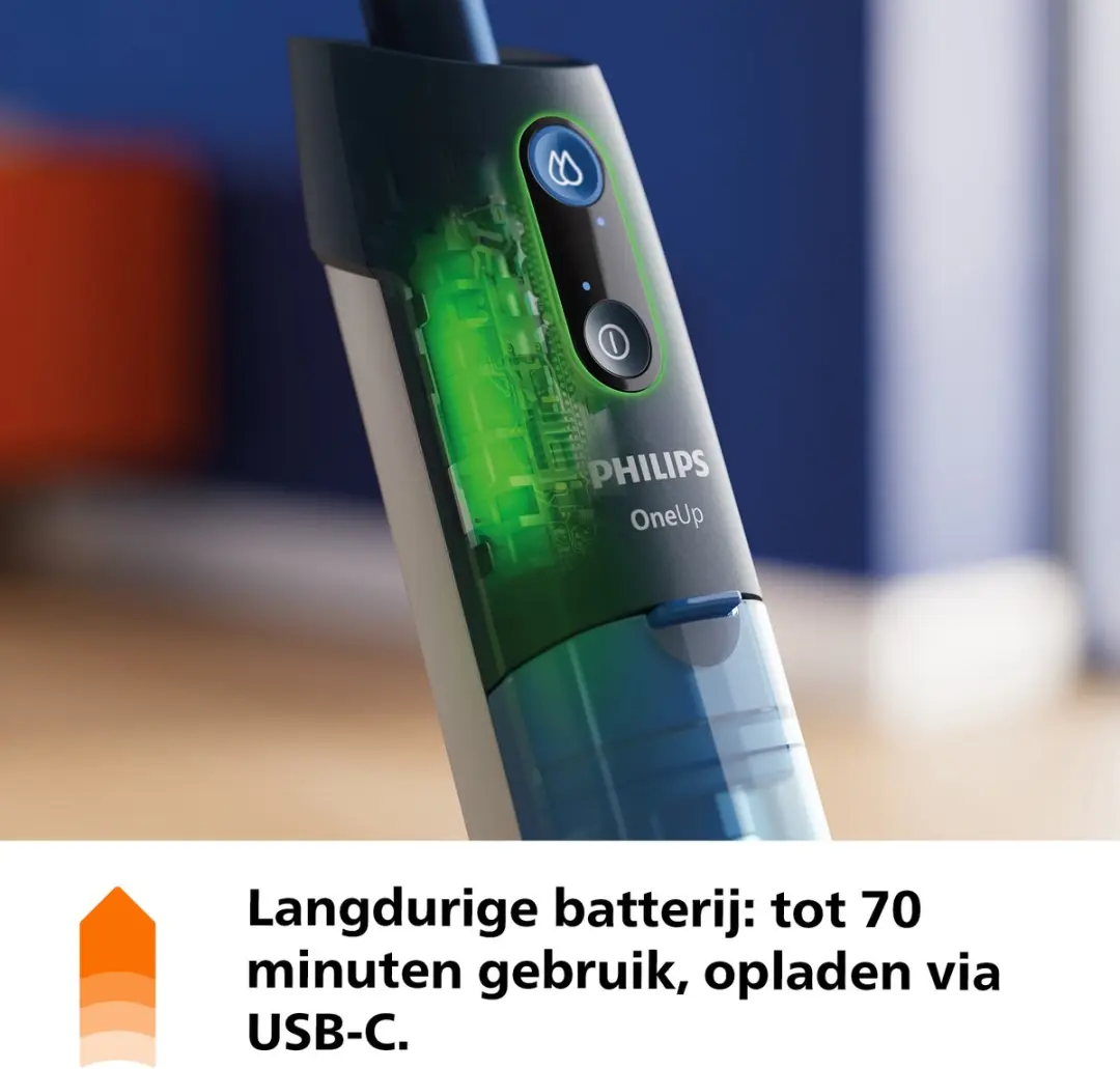 Philips OneUp XV5113/01 Elektrische Dweil - Donkerblauw - afbeelding 6 van 6