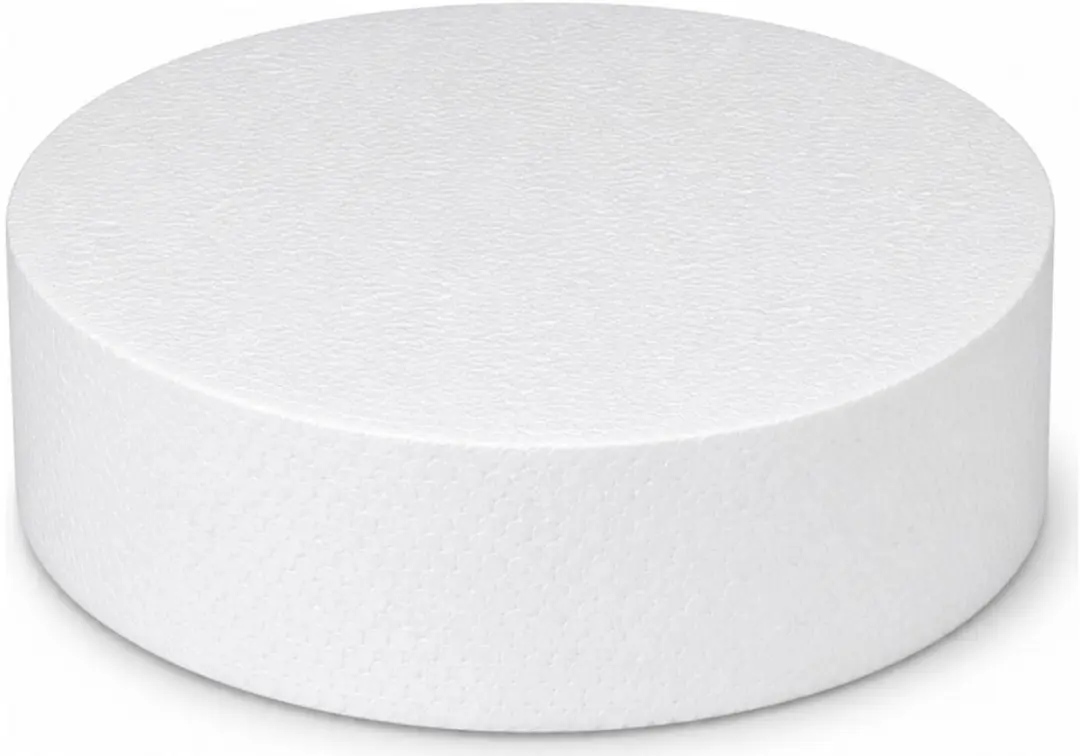 Bellatio Design Piepschuim Cirkels 6 Stuks - D17,5cm x 4cm Wit