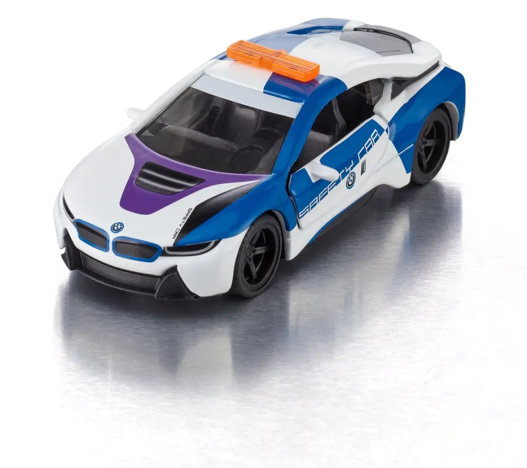 SIKU 2319 BMW i8 Safety Car 1:50 - Metaal/Kunststof - Wit/Blauw