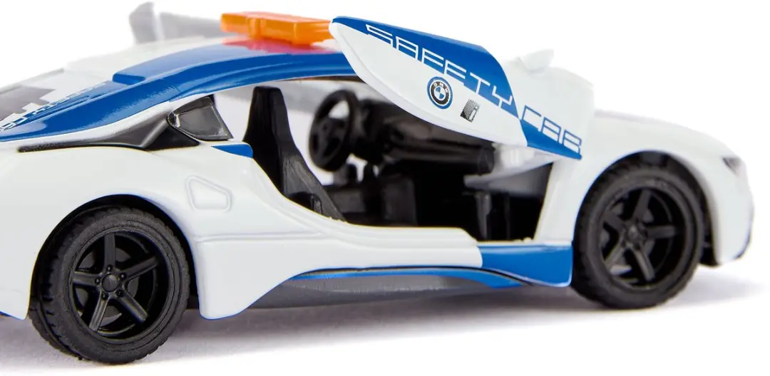 SIKU 2319 BMW i8 Safety Car 1:50 - Metaal/Kunststof - Wit/Blauw