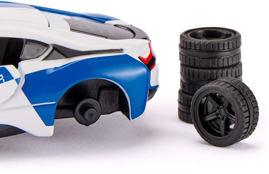 SIKU 2319 BMW i8 Safety Car 1:50 - Metaal/Kunststof - Wit/Blauw
