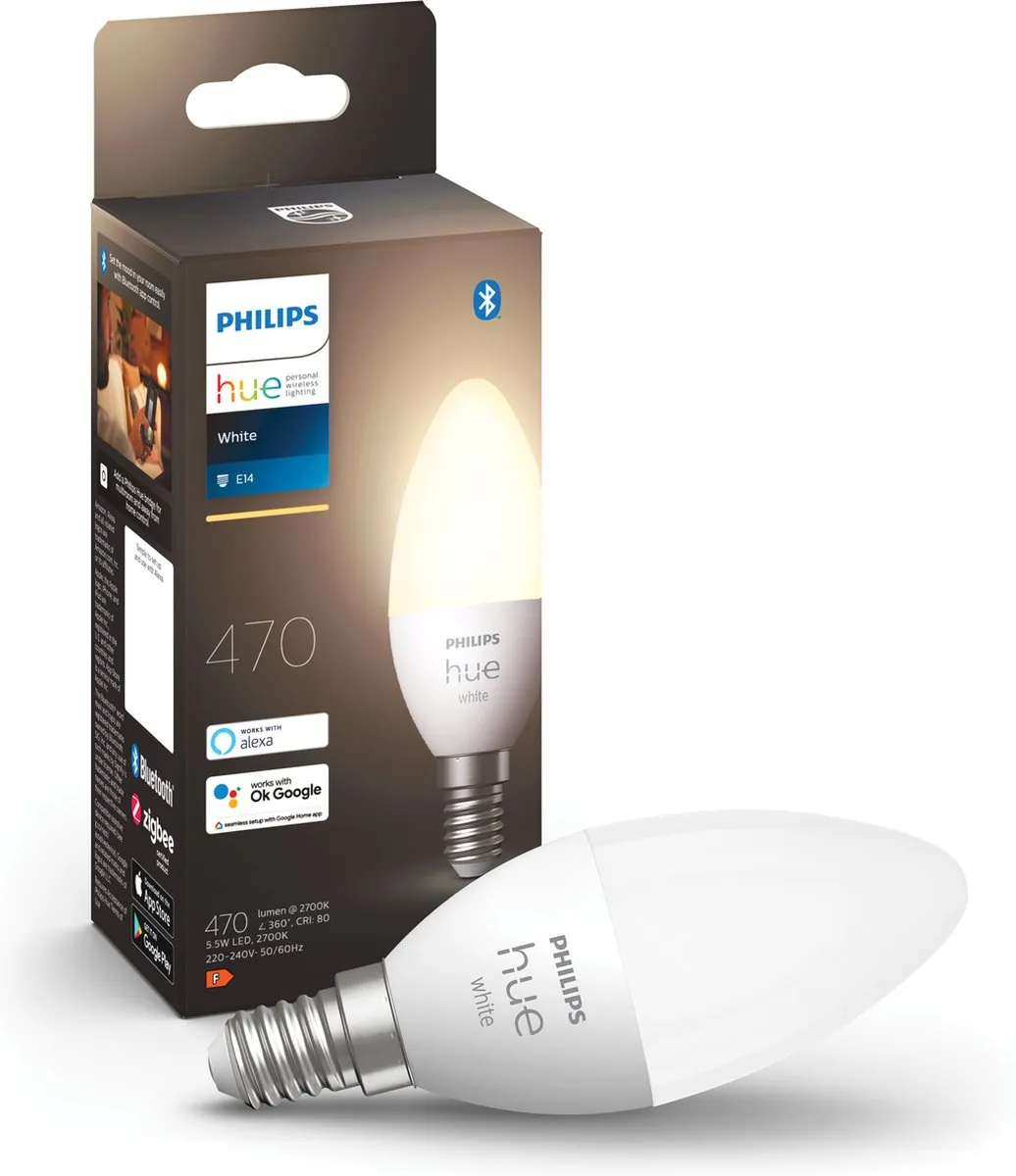 Philips Hue Kaarslamp E14 Mat