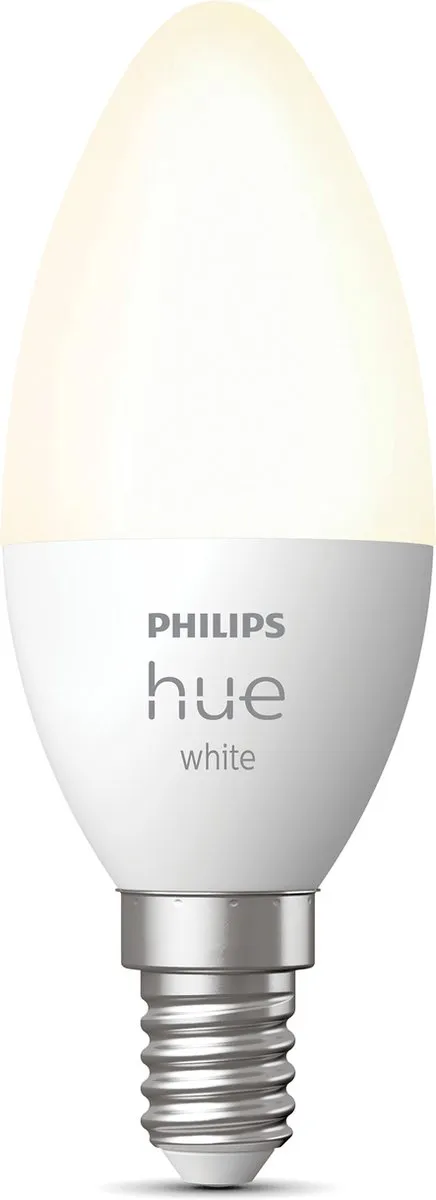 Philips Hue Kaarslamp E14 Mat - 5,2W Warm Wit Bluetooth