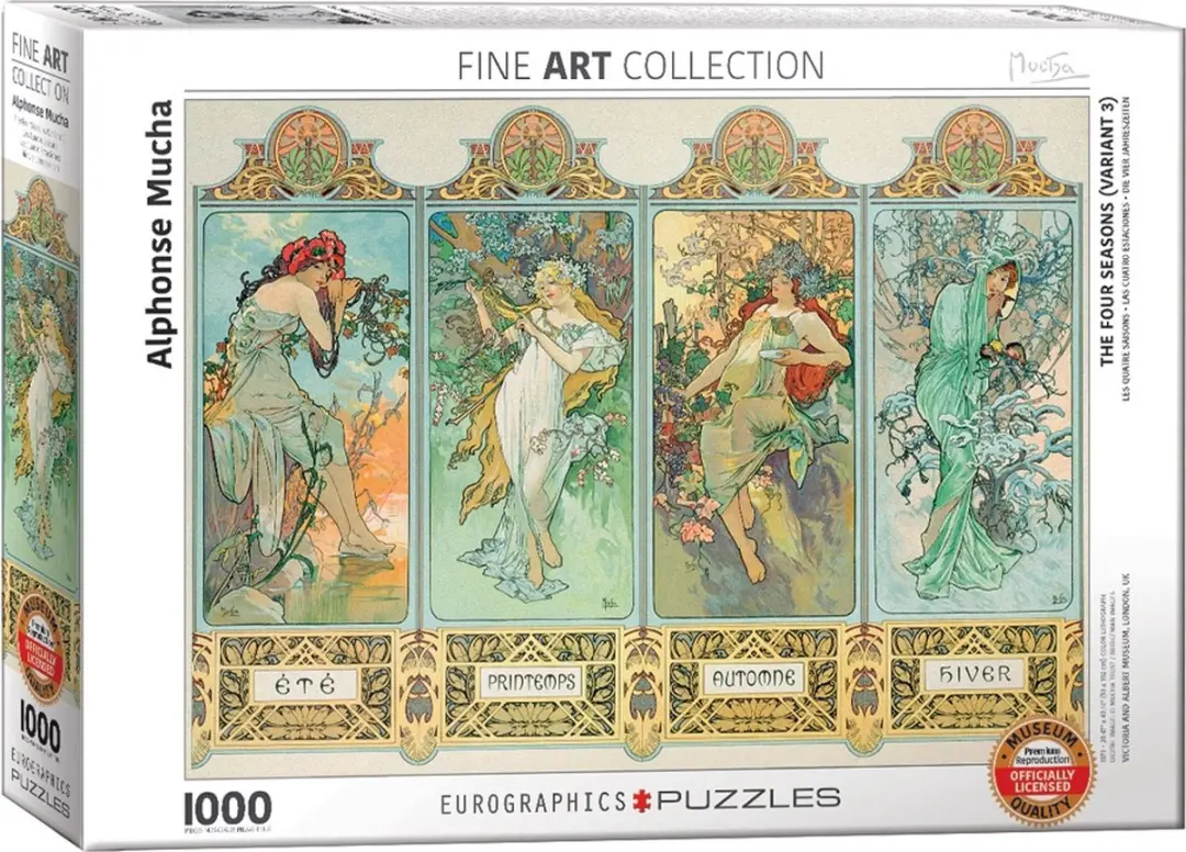 Eurographics De Vier Seizoenen Mucha Fine Art Legpuzzel 1000 Stuks