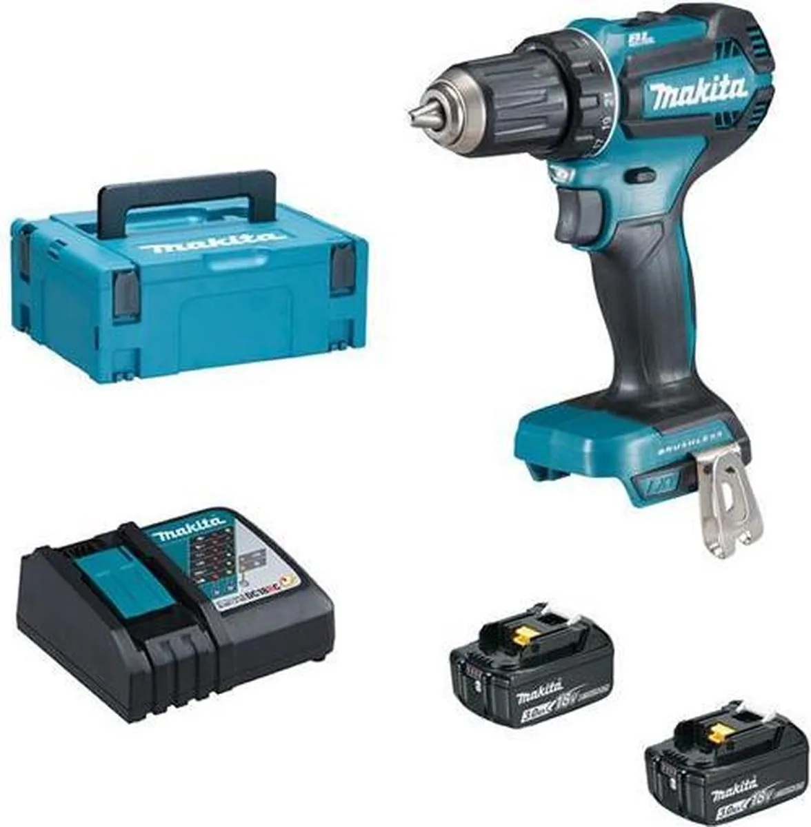Makita DDF485RFJ Accuboor-/schroefmachine - 18V - 2x 3,0 Ah - afbeelding 6 van 6