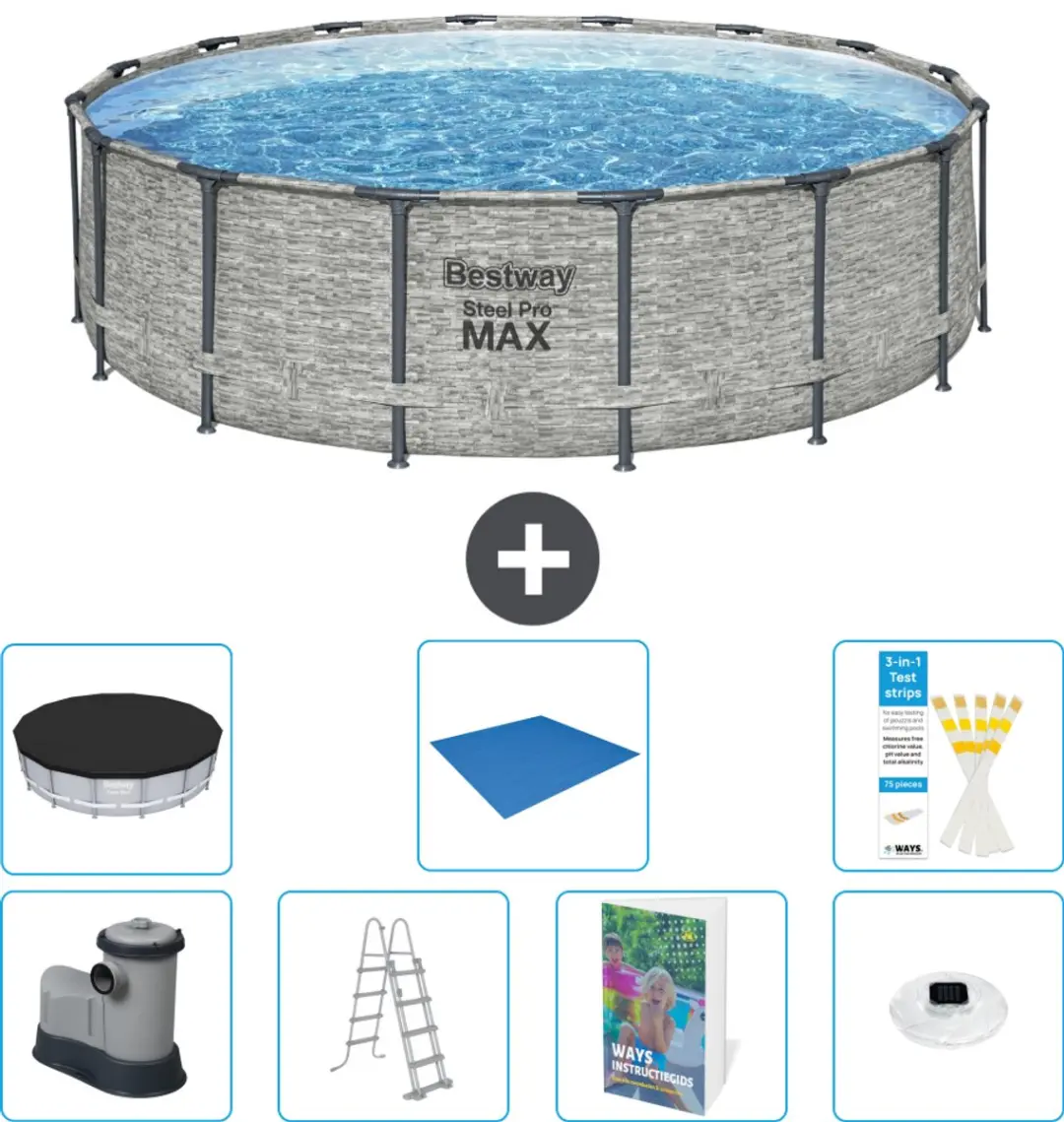 Bestway Steel Pro MAX Zwembad 488x122cm