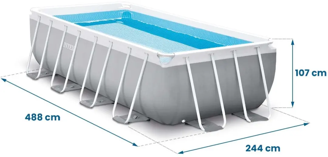 Intex Prism Frame 26792 Framezwembad 488x244x107cm - Blauw - afbeelding 5 van 6