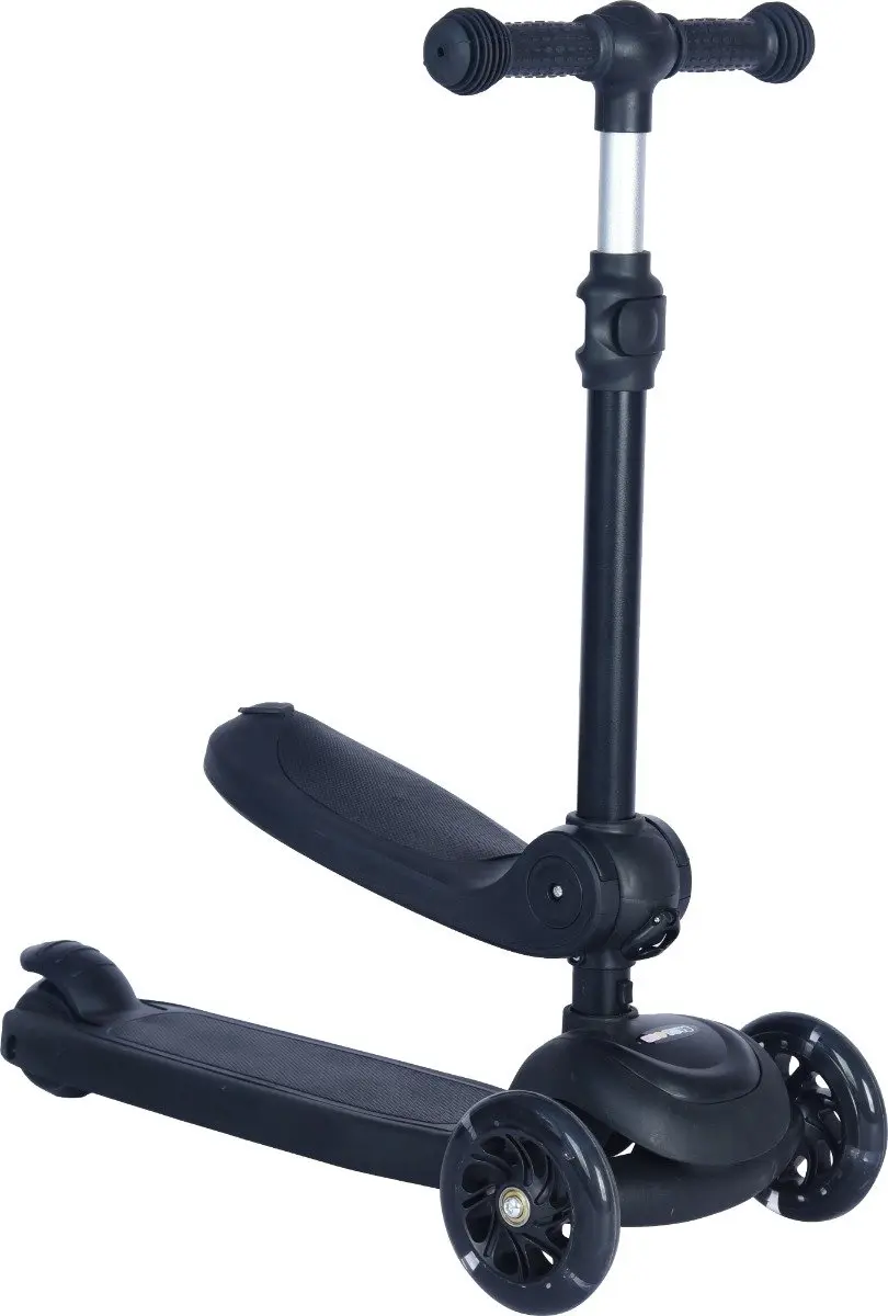 Eco Toys Siem Zwart Step/Loopfiets 2-in-1