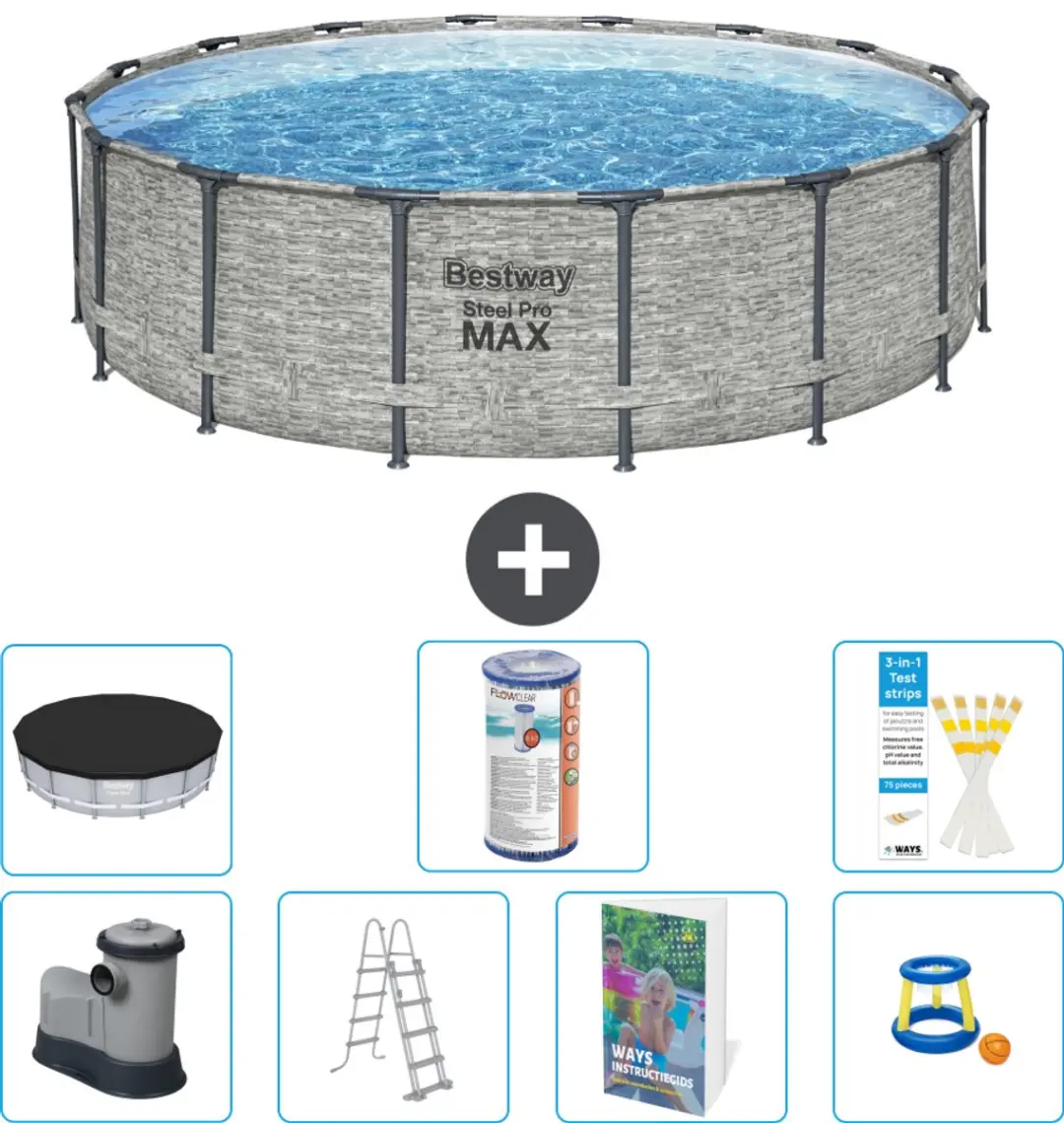Bestway Steel Pro MAX Zwembad 488x122cm