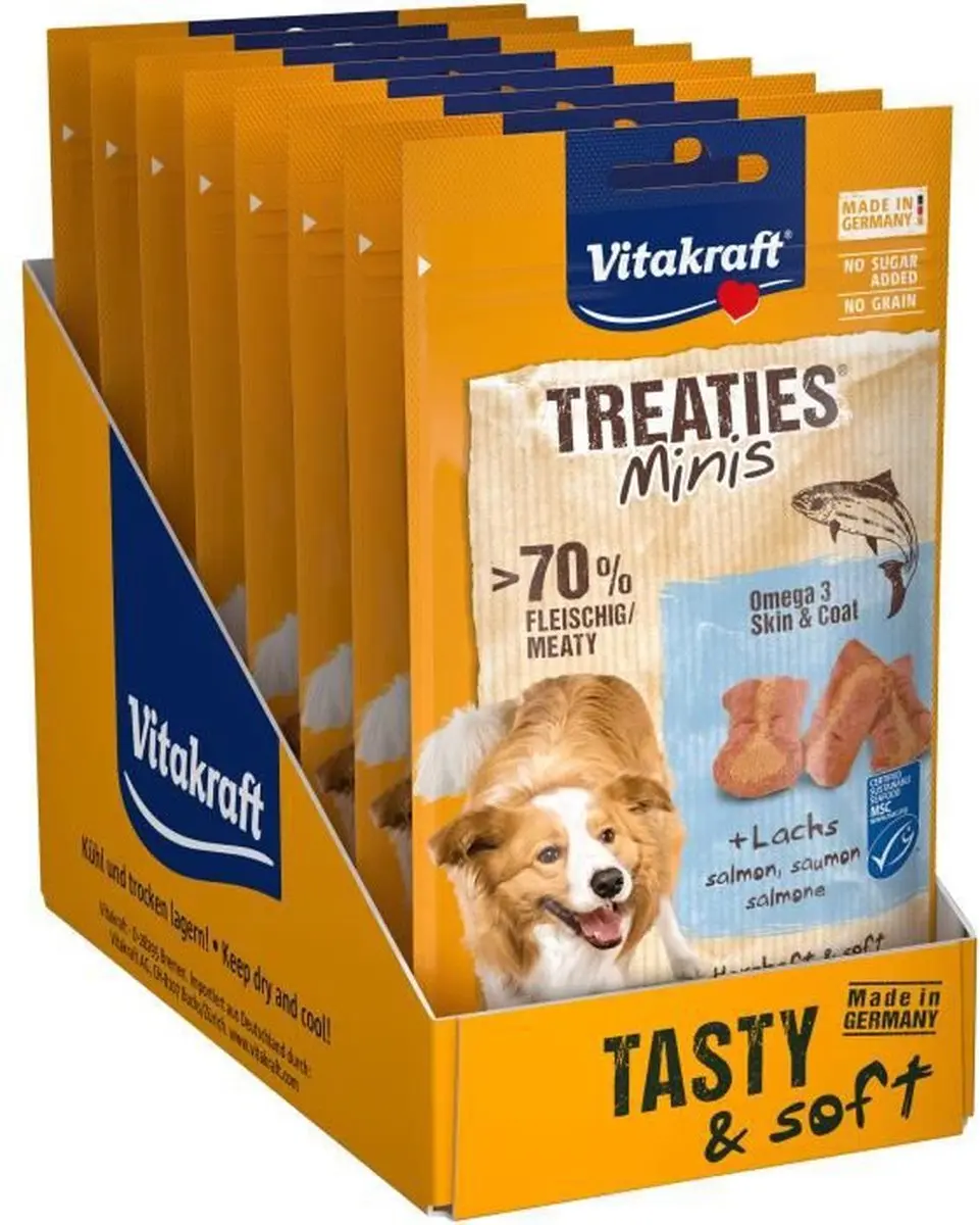 Vitakraft Treaties Mini Hondensnoepjes Zalm 8x48g