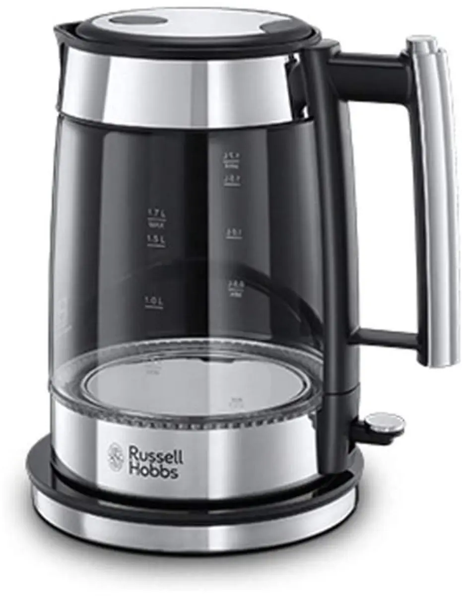 Russell Hobbs Elegance Glass Waterkoker 2200W - 1.7L - Zilver