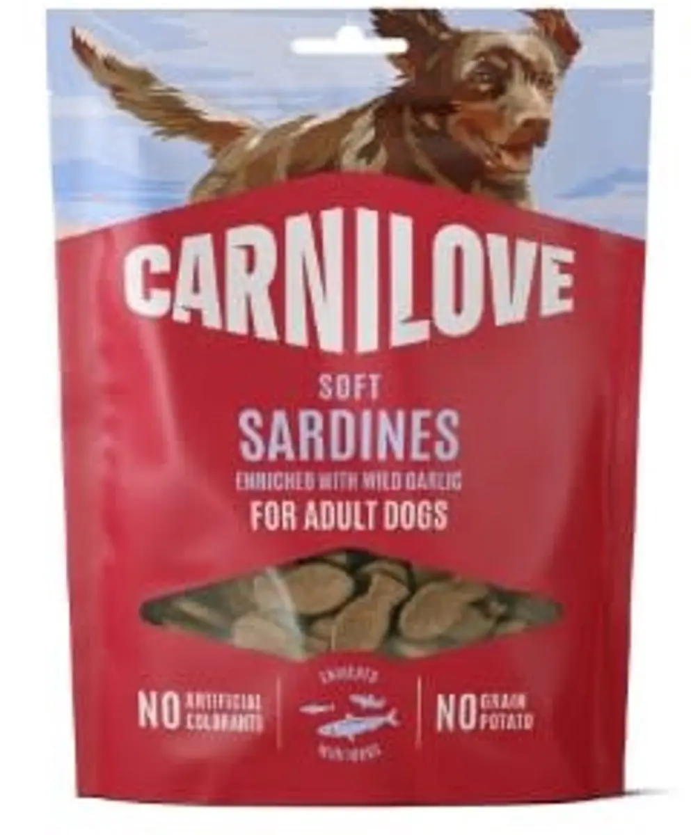 Carnilove Zachte Snack Sardientjes & Wilde Knoflook 200g