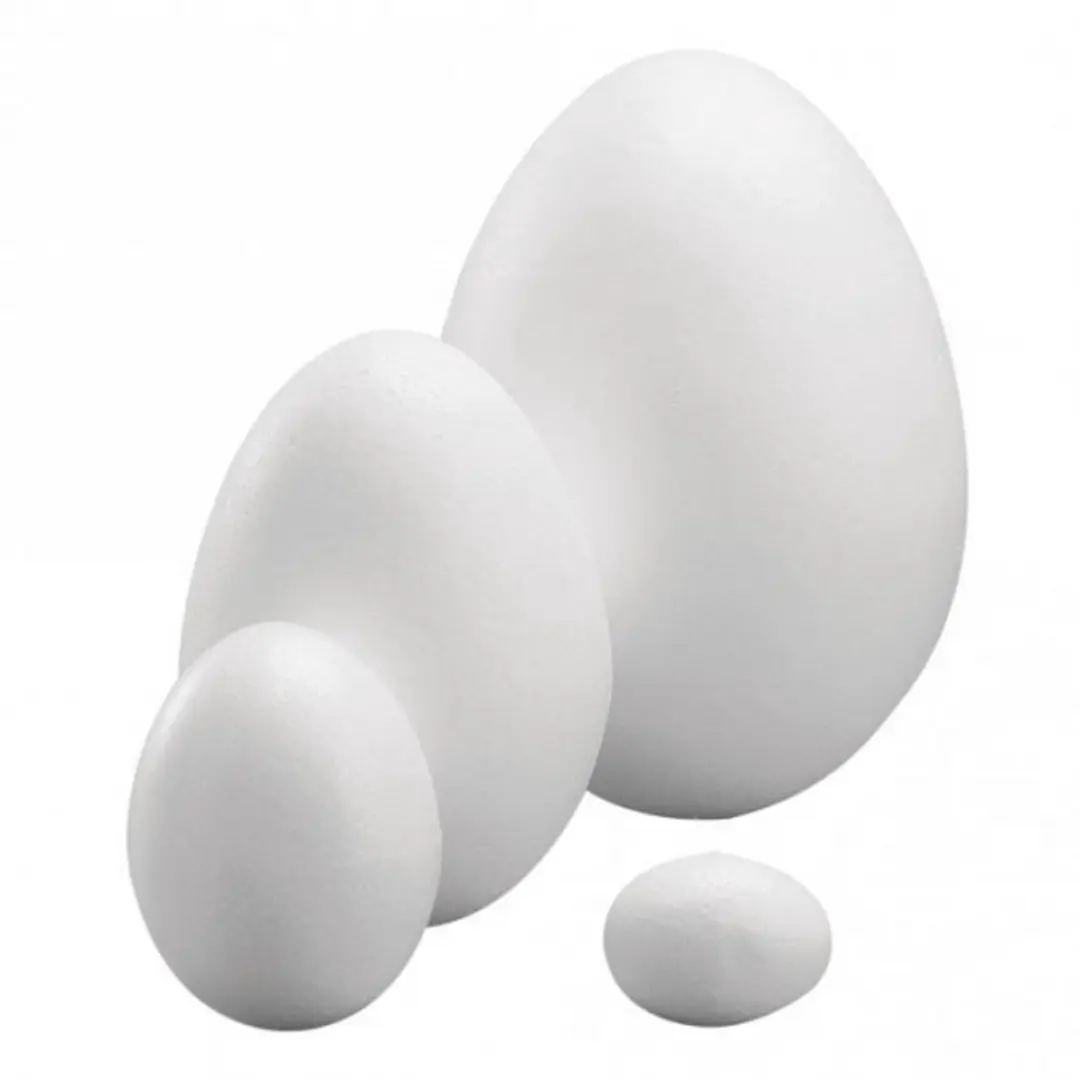Rayher Hobby Piepschuim Ei 30 Stuks - 10cm - Wit