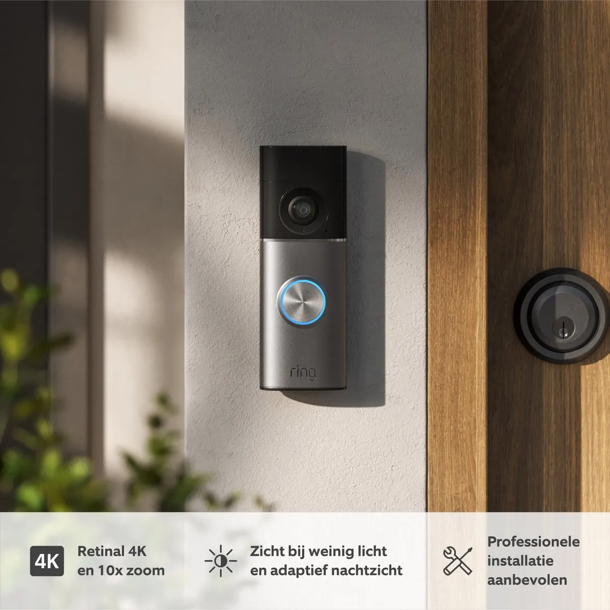 Ring Wired Video Doorbell Pro (3rd gen) - Plug-in - Zilver - Retinol 4K
