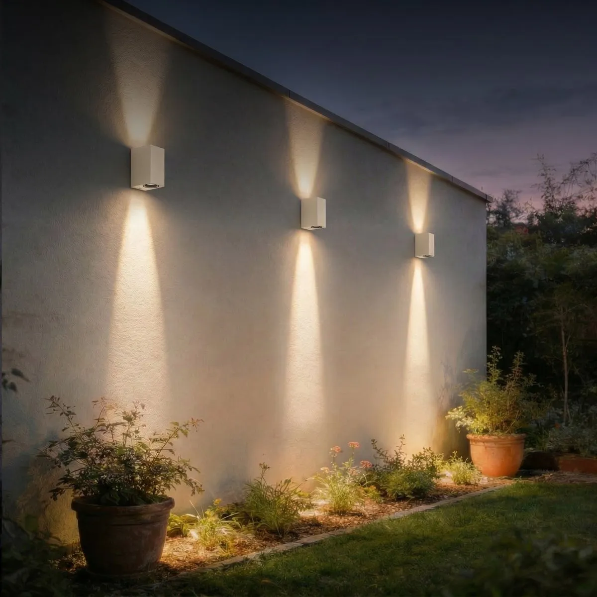 Calex Wandlamp Bergamo 2x GU10 IP54 - 4 Stuks - Zwart