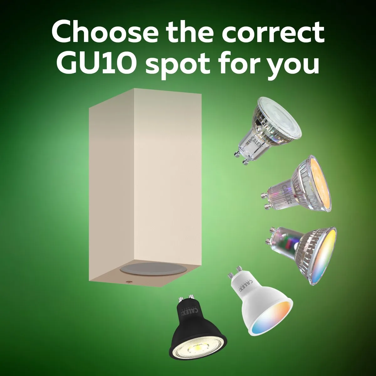 Calex Wandlamp Bergamo 2x GU10 IP54 - 4 Stuks - Zwart